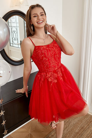 A-line Cute Homecoming Dress with Appliques