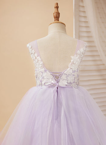 Enchanted Princess Tulle and Lace  Flower Girl Dress