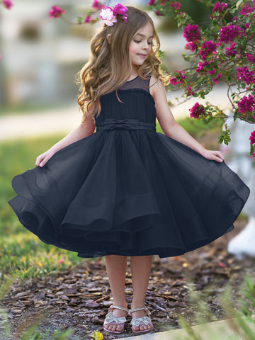 Ball-Gown/Princess Tulle Knee-length Flower Girl Dress