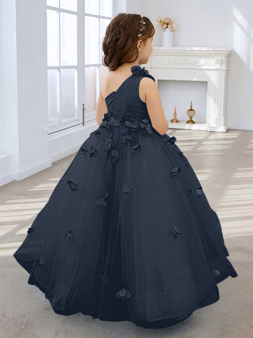 Ball-Gown/Princess Tulle Floor-length Flower Girl Dress