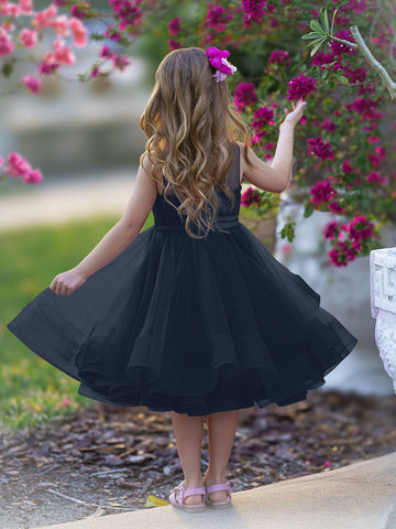 Ball-Gown/Princess Tulle Knee-length Flower Girl Dress