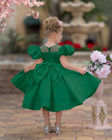 Ball-Gown/Princess Satin Knee-length Flower Girl Dress