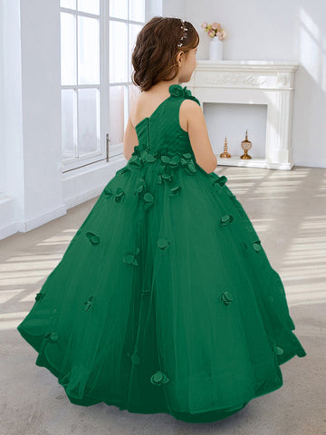 Ball-Gown/Princess Tulle Floor-length Flower Girl Dress