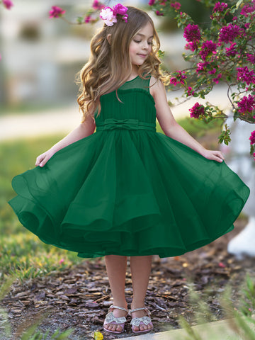 Ball-Gown/Princess Tulle Knee-length Flower Girl Dress