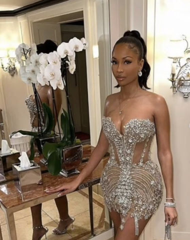 21st Birthday Outfit Dress Luxurious Heavy Handmade Party Dress Stunning Homecoming Dress Y1537