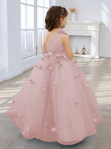 Ball-Gown/Princess Tulle Floor-length Flower Girl Dress