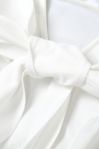 Robes de soirée Sweet Simplicity dos nu uni avec nœud et col carré 