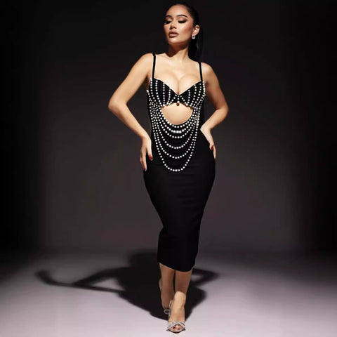 Stylish Black & White Lace Party Dress Prom Dress