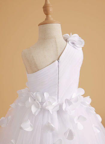 Ball-Gown/Princess Tulle Floor-length Flower Girl Dress