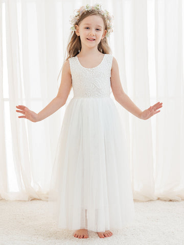 Enchanted Tulle Lace Flower Girl Dress