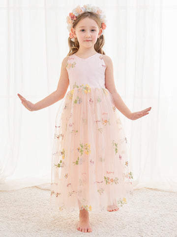 A-line Tulle Ankle-length Pink Dress (2003227599)