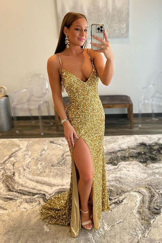 Sequin Mermaid Long Prom Dress