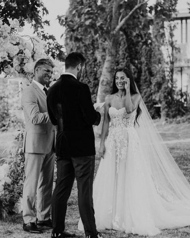 Elegant Boho A-Line Sleeveless Wedding Dresses with Lace