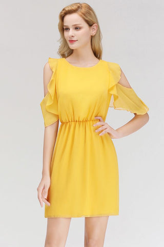 Elegant Jewel Mini Daily Casual Dresses Simple Tulle Sleeveless Evening Dresses