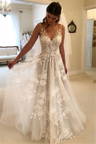 Elegant wedding dresses white lace wedding dresses
