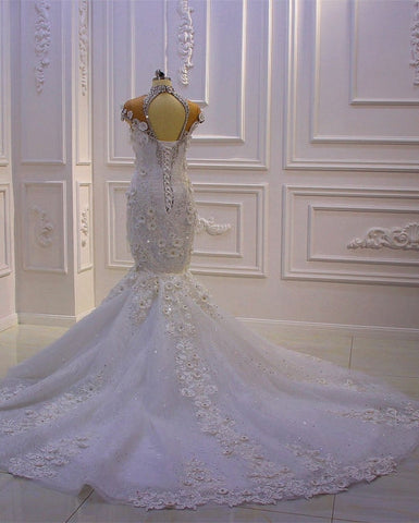 Extravagant wedding dresses mermaid | Wedding dress with lace