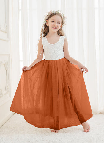 Enchanted Tulle Lace Flower Girl Dress