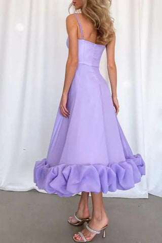 Vestidos de noche sencillos, formales, lisos, con cuello en U y diseño patchwork. 