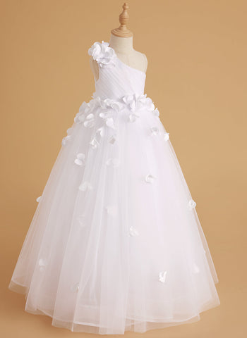Ball-Gown/Princess Tulle Floor-length Flower Girl Dress
