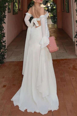 Robes de soirée élégantes et formelles, unies, à fleurs de frein, sans bretelles 