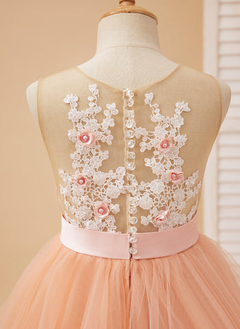 Ball-Gown/Princess Tulle Floor-length Dress