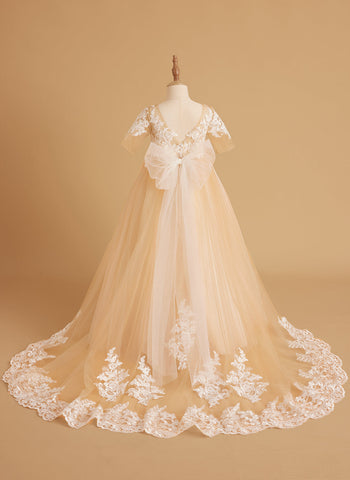 Princess Ball Gown for Girls with Lace Details