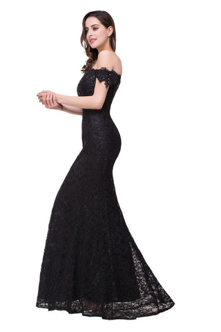 Floor-Length Mermaid Lace Off Shoulder Bridesmaid Dresses