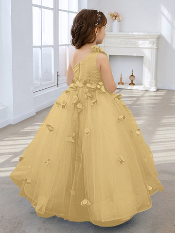 Ball-Gown/Princess Tulle Floor-length Flower Girl Dress