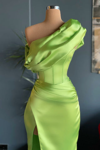 Gorgeous Long Evening Prom Dress With Split One Shoulder