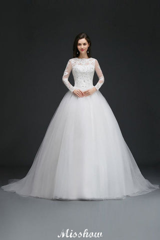Gorgeous Tulle Ball Gowns Court Train Wedding Dresses