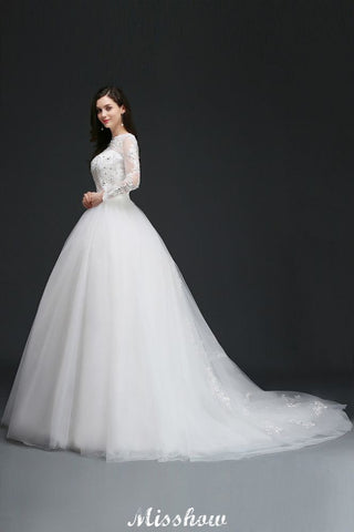 Gorgeous Tulle Ball Gowns Court Train Wedding Dresses