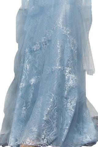 Homecoming Long Sleeveless Lace Prom Dress