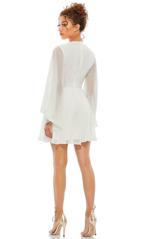 Long Sleeves V-neck Short Dress