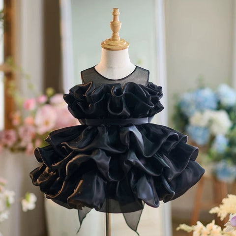 Tulle Knee-length 1st Birthday Baby Girl Dress