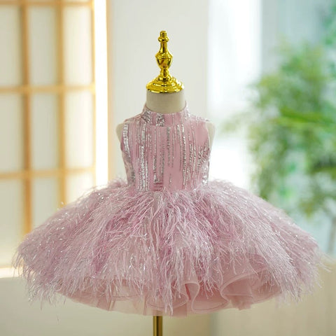 Champagne 1st Birthday Baby Girl Dress