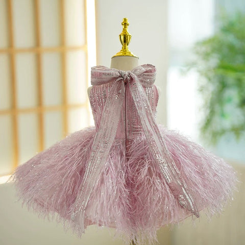Champagne 1st Birthday Baby Girl Dress