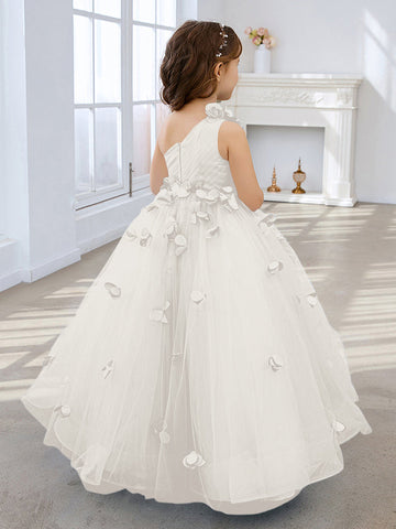 Ball-Gown/Princess Tulle Floor-length Flower Girl Dress