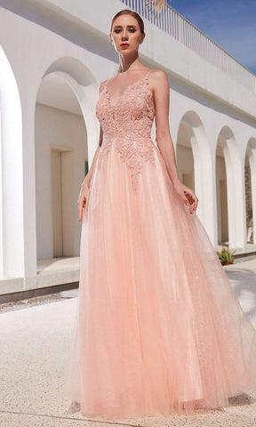 Robe trapèze en tulle pailleté et corsage orné d'appliqués de dentelle