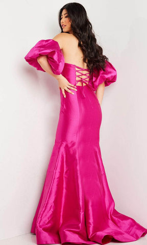Off Shoulder Satin Prom Dress