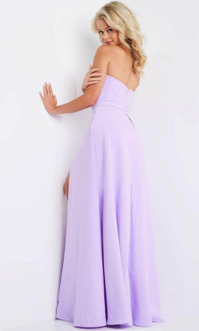 Strapless Double Slit Jumpsuit With Overskirt