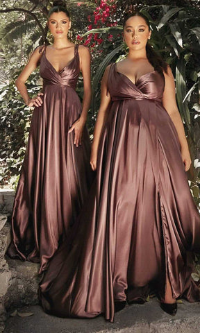 Flowy Satin A-Line Gown