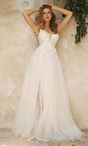 Sleeveless Layered Tulle Gown