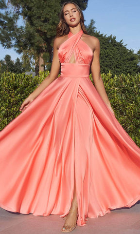 Convertible Straps A-Line Prom Gown
