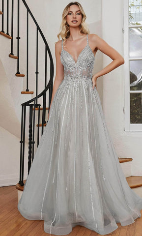 Applique A-Line Long Prom Dress