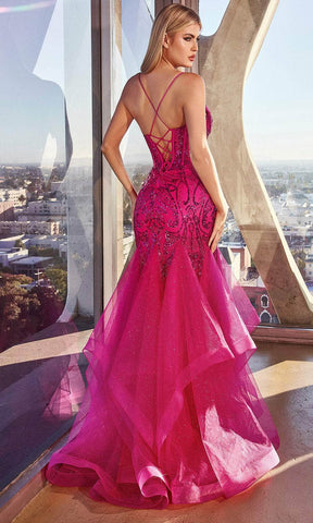 Sequin V-Neck Prom Gown