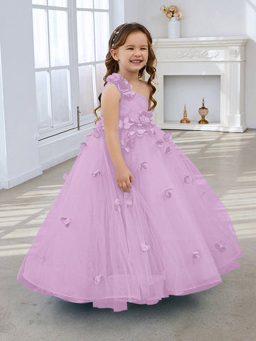 Ball-Gown/Princess Tulle Floor-length Flower Girl Dress