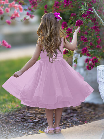 Ball-Gown/Princess Tulle Knee-length Flower Girl Dress