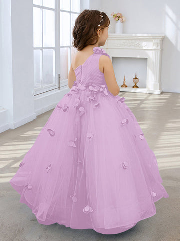 Ball-Gown/Princess Tulle Floor-length Flower Girl Dress