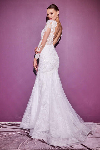 Long Mermaid Fit Wedding Gown
