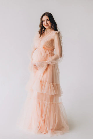 Long Sleeve Boho Maternity Dresses